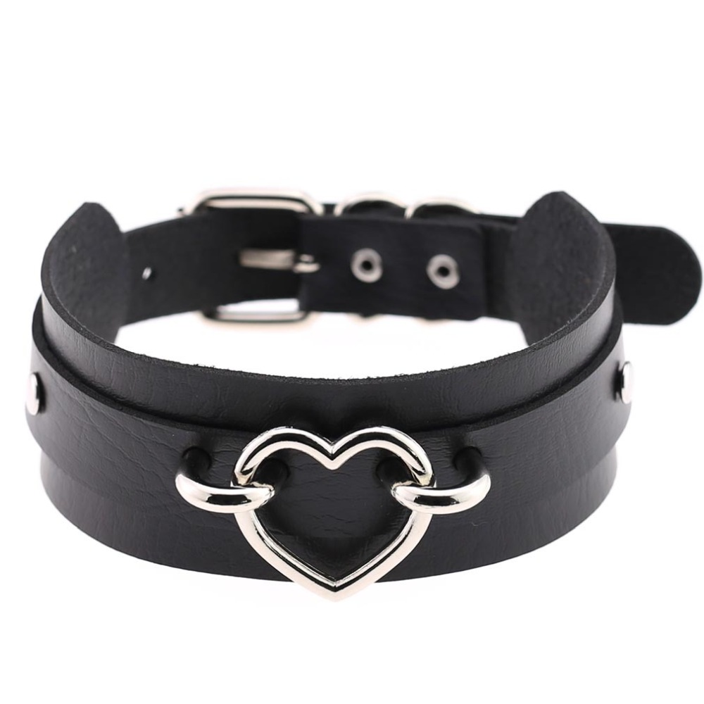 Bullet 69 - Bound Heart Choker - Black/Black
